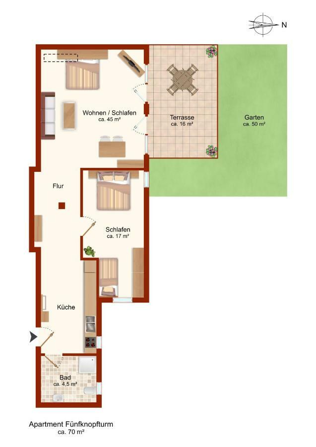 Old Town Apartments 考夫博伊伦 外观 照片